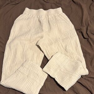 Madewell Cream Textured Pants